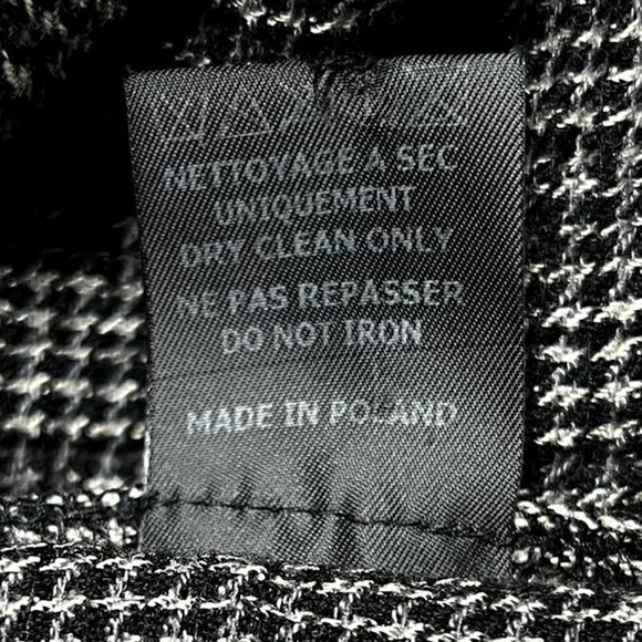 Isabel Marant Black Houndstooth Studded Hem Lines Blazer Jacket Size 2 - Picture 8 of 10